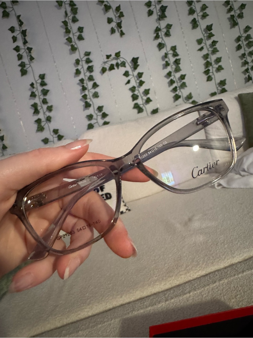 Translucent Gray Oversized Optical Glasses